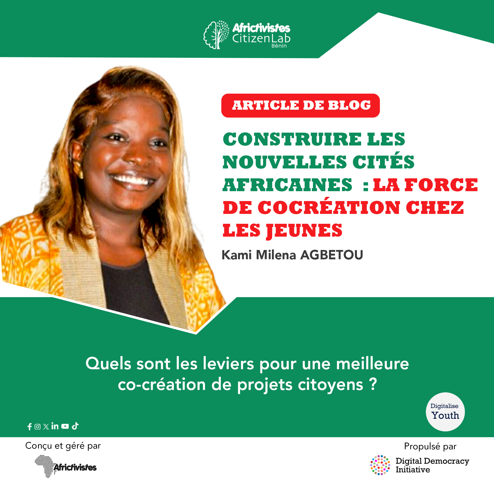 Construire les nouvelles cités africaines : la force de cocréation chez les jeunes