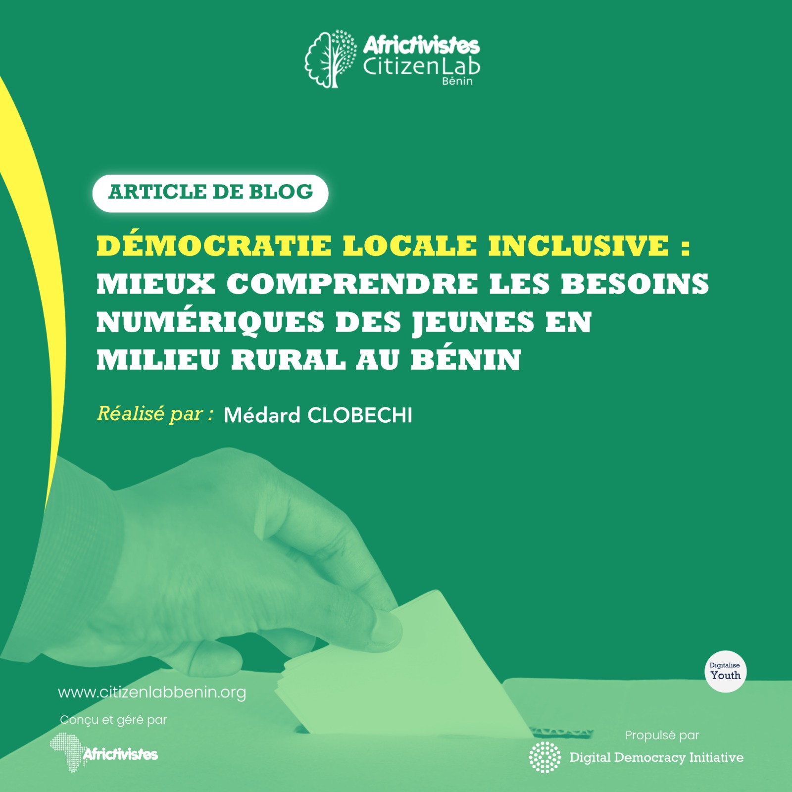 Démocratie locale inclusive : mieux comprendre les besoins numériques des jeunes en milieu rural au Bénin
