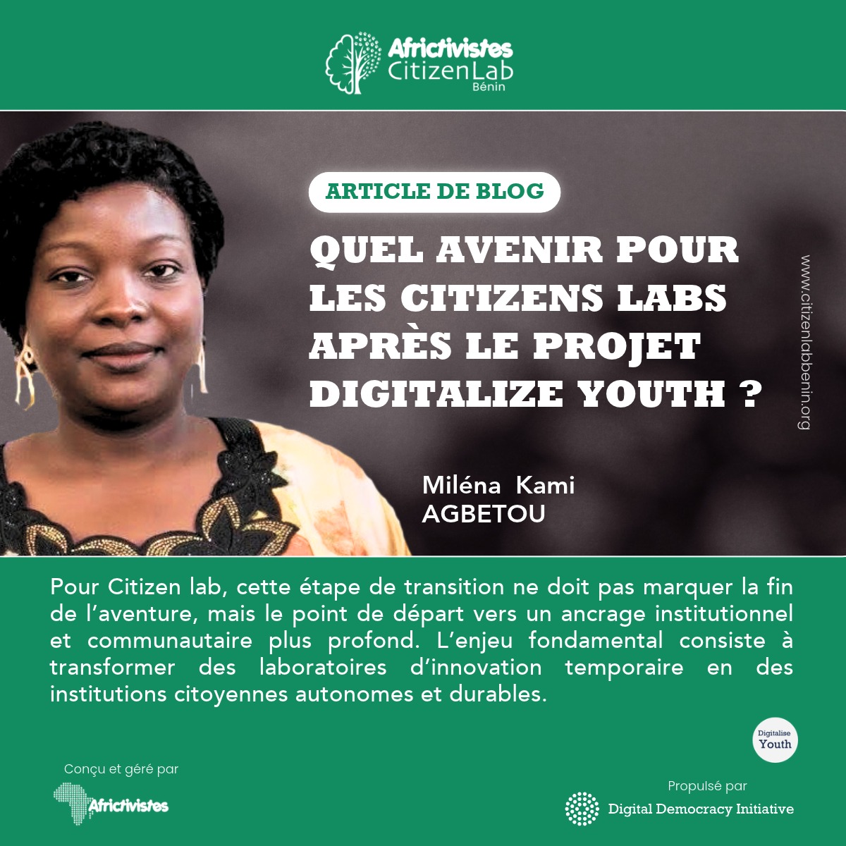 Quel avenir pour les Citizens labs après le projet Digitalise Youth