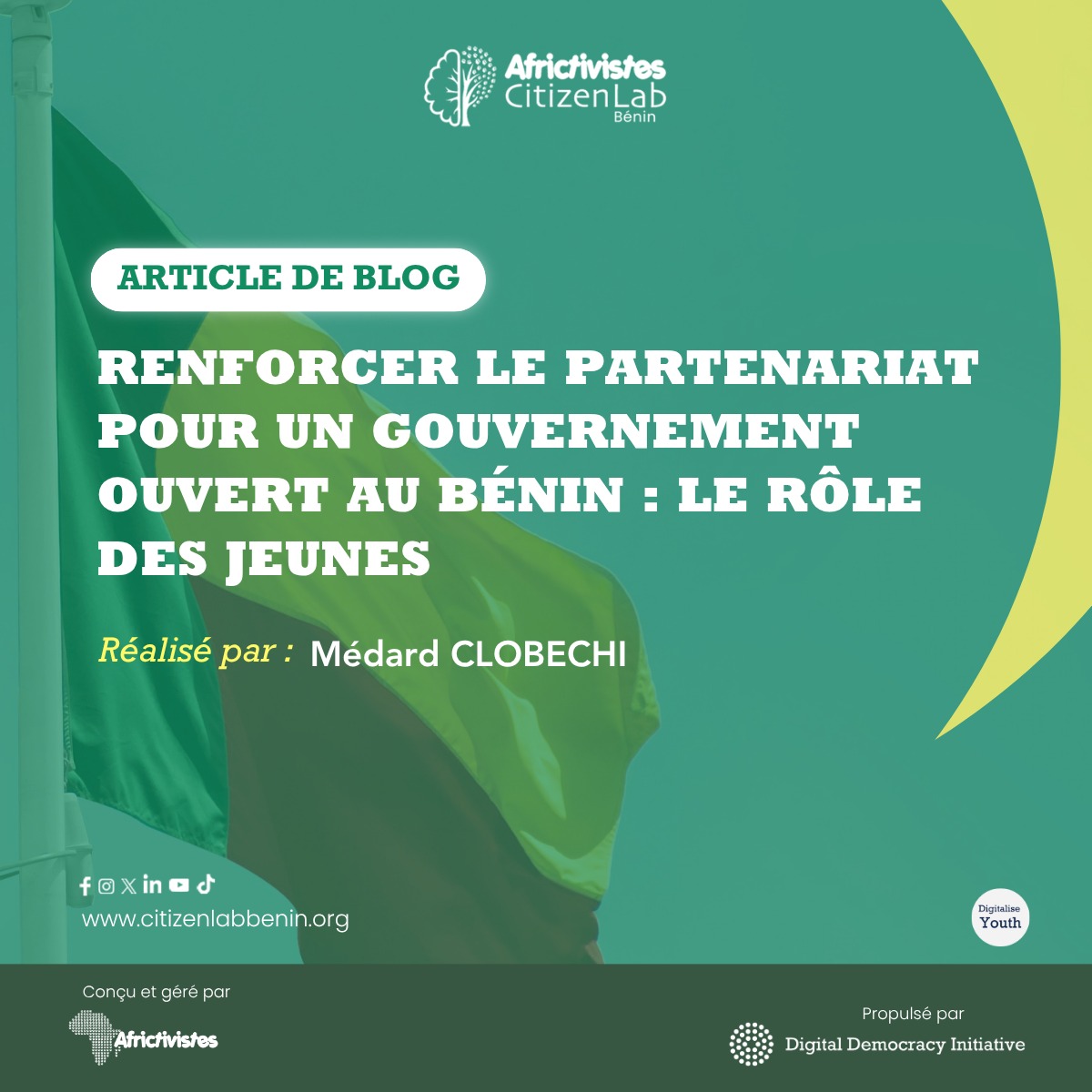 Renforcer le partenariat pour un gouvernement ouvert au Bénin : le rôle des jeunes