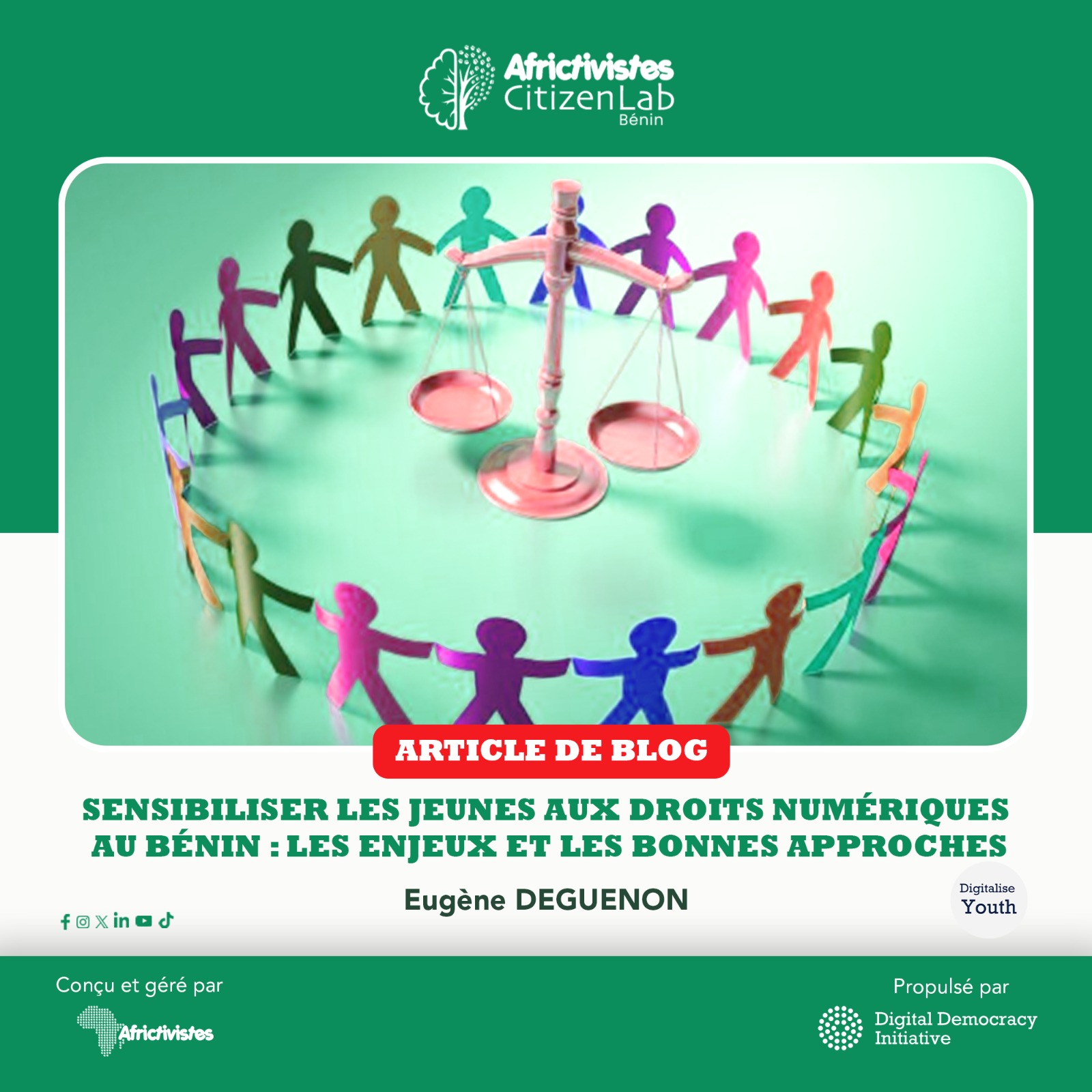 Sensibiliser les jeunes aux droits numériques au Bénin
